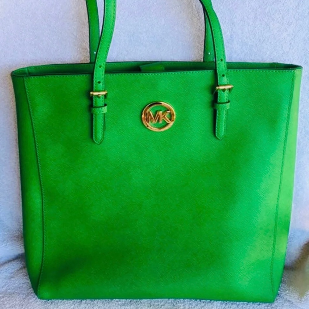 Michael Kors MK Green Tote Bag Purse